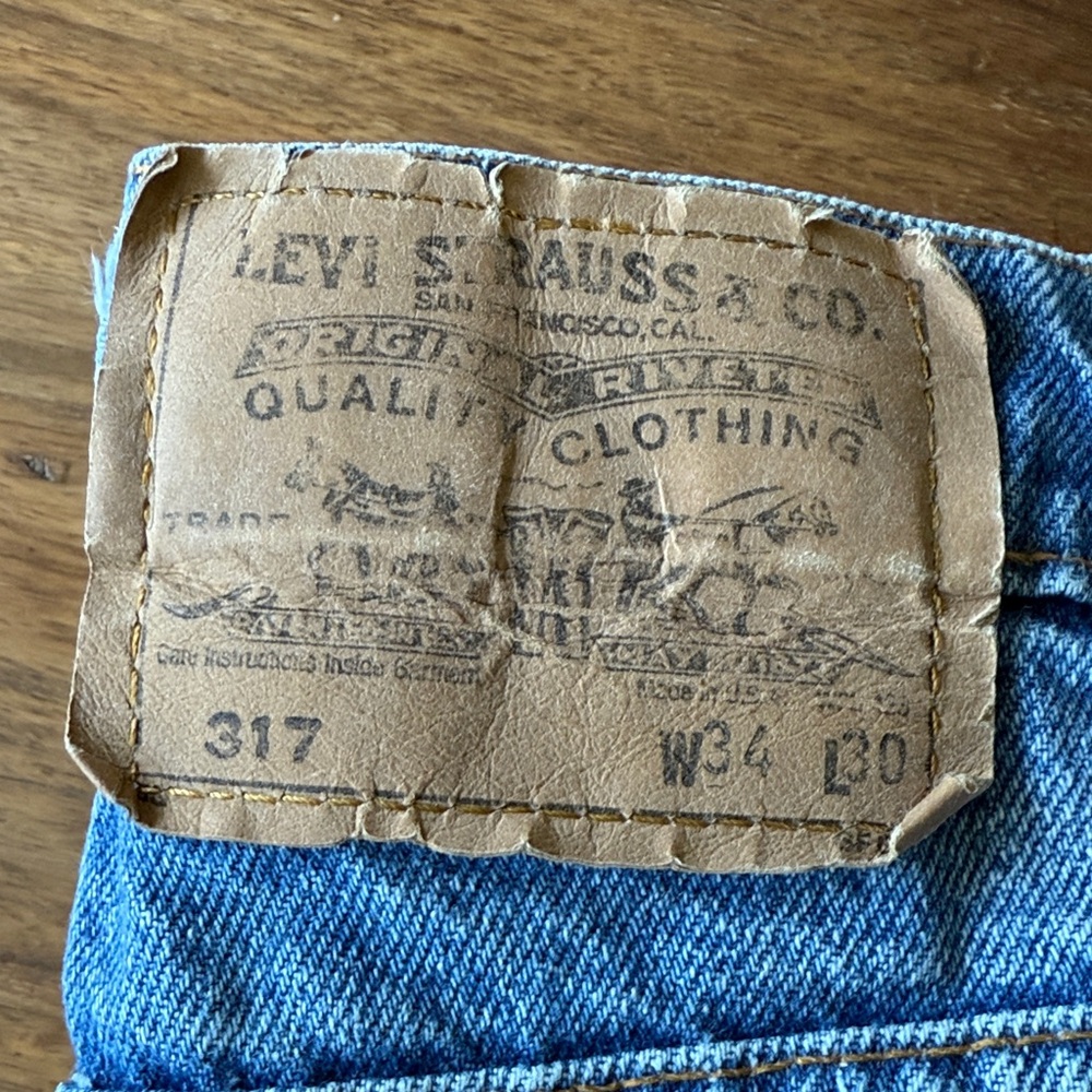 Levi’s 317 Relaxed Jeans 34×30 – Orange Tab Made in USA Vintage - Picture 5 of 16